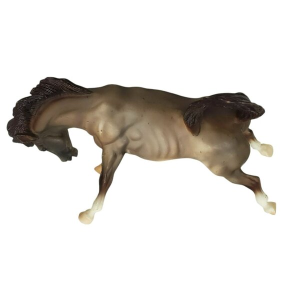 1998 Breyer Bucking Bronco Rearing Horse #730 Brown Matte Rose Dun Classic Rodeo - Picture 14 of 16